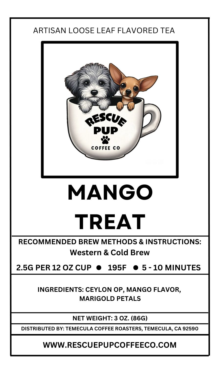 Mango Treat Artisan Loose Leaf Flavored Tea