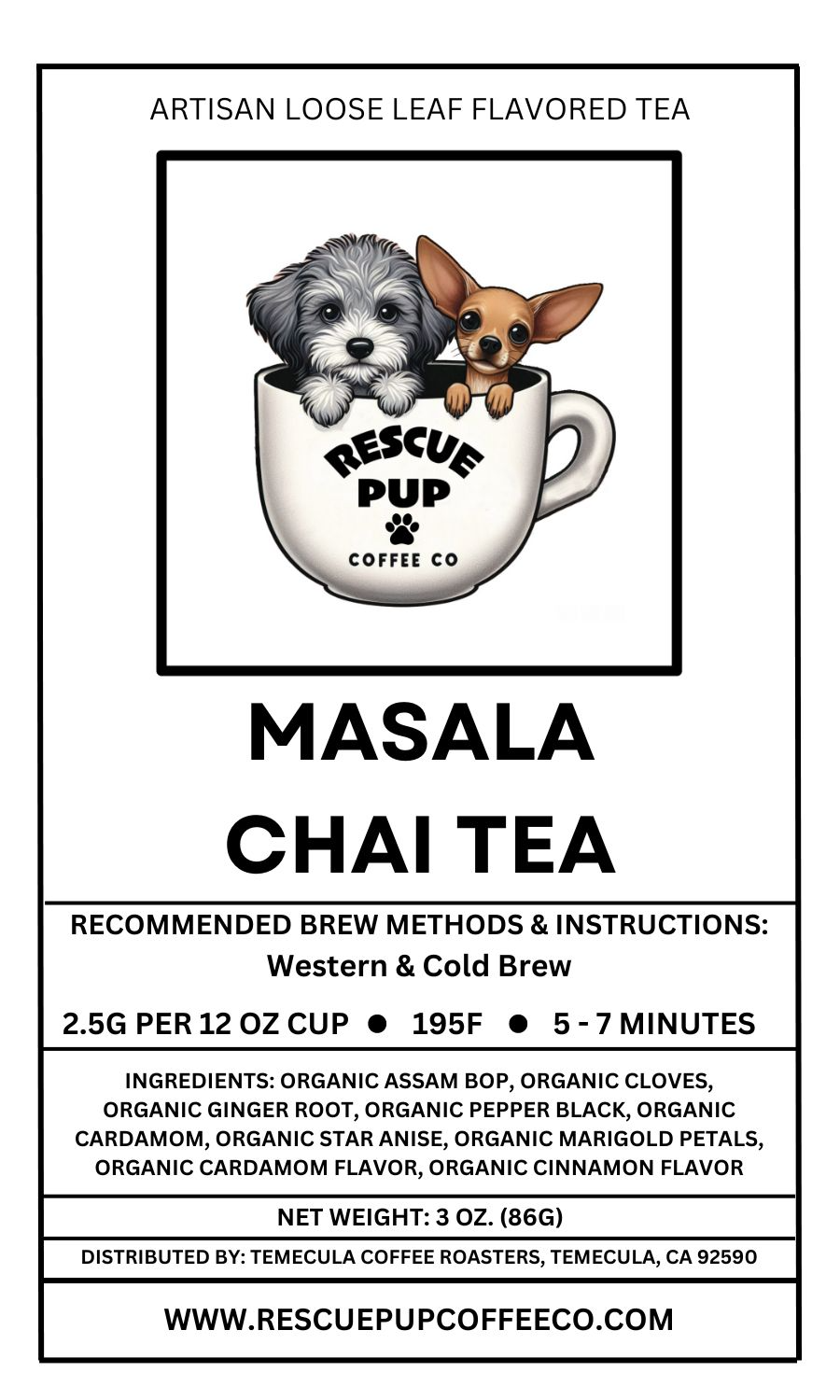 Masala Chai Artisan Loose Leaf Flavored Tea