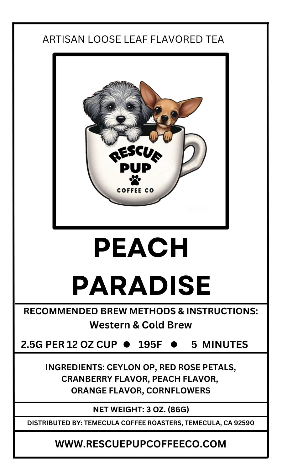 Peach Paradise - Loose Leaf Flavored Tea