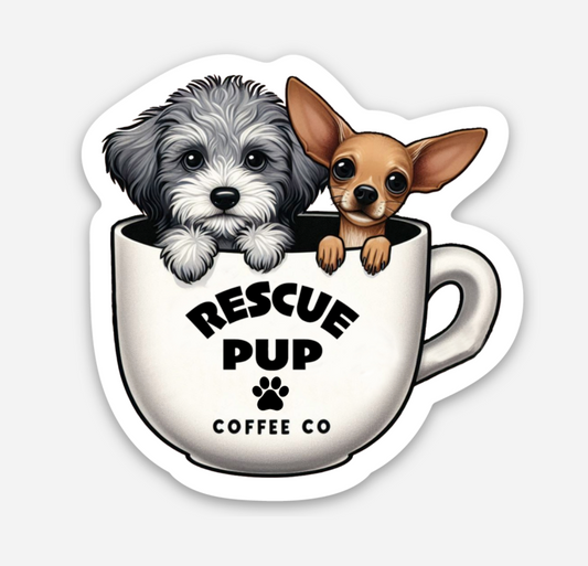 Rescue Pup Coffee Co. Sticker