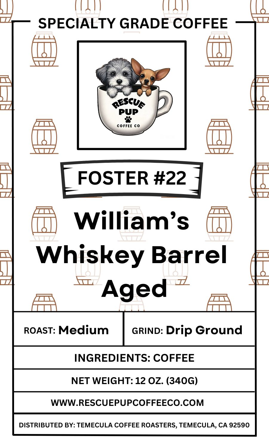 Whiskey Barrel aged Coffee